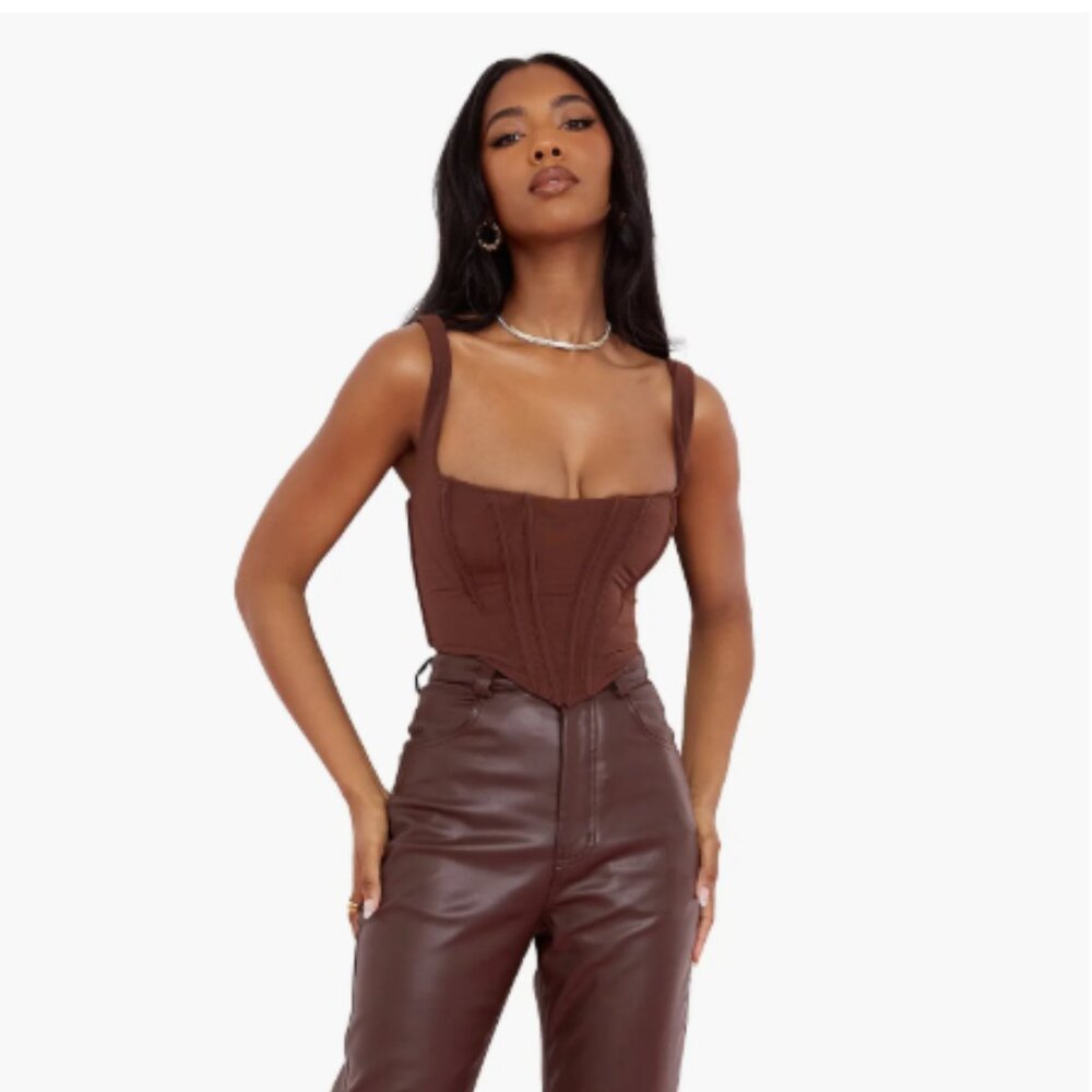 HOUSE OF CB Ninetta Mesh Corset Top - NEW